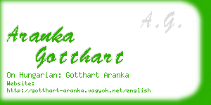 aranka gotthart business card